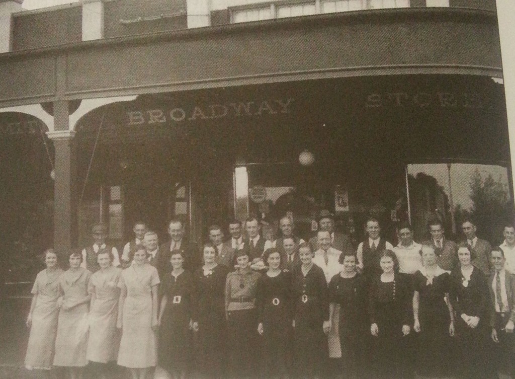 J.S. Taylor's staff in 1936. Herb Howard 4th at back from left.
