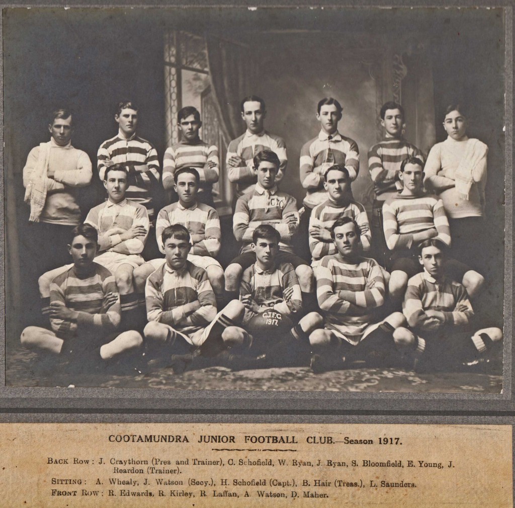 The Junior club 1917, still playing 15 a-side