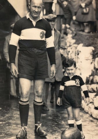 West Wyalong's Bill Brogan with his son Terry (who also played Maher Cup)