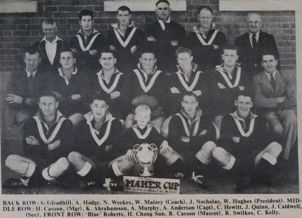 The Cowra Maher Cup winning team of 1945