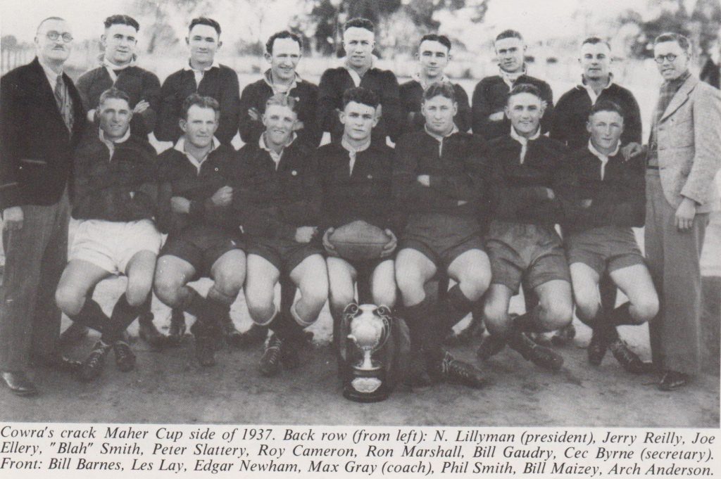 Cowra's Maher Cup team of 1937
